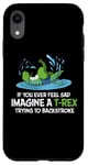 Coque pour iPhone XR T-Rex Dinosaure Nageur Nage sur le dos Drôle Hommes Garçons