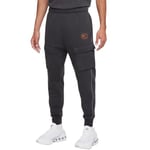 Nike Air HM0180-061 Pantalon Cargo en Polaire pour Homme, Anthracite/Orange sécurité Taille S