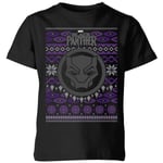 T-Shirt de Noël Homme Marvel Avengers Black Panther - Noir - 7-8 ans