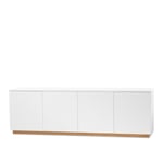 A2 Designers - Beam Cabinet White - Base Oiled Oak - Top White - Skåp och vitrinskåp - Sara Larsson - Vit - MDF