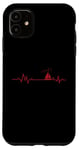 iPhone 11 My Heart beats for Sailing Heart Line Case