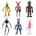 6-pack Fnaf Five Nights At Freddy Spelfigurer Leksaker Skrivbordsdekoration Samlarobjekt Dockor Barnpresent