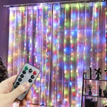 (4x2MMultivärinen) 3M 4M 6M USB Verho Garland Festoon LED-valo Joulunauha Valot Joulukoristeet 2024 Juhla-hääkoristeet