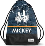 Disney Mickey Mouse Blue-Sac à Cordon Storm avec Poignées, Bleu Foncé