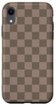 Coque pour iPhone XR Beige, motif damier, carreaux