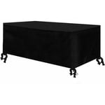 Soekavia - Housse pour salon de jardin Housse imperméable pour table et chaises de jardin Housse pour ensemble canapé Housse tissu Oxford noir 170 x