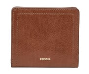 Fossil Portefeuille pour femme Logan, cuir/Polyurethane Trim Bifold brun 10.2 cm L x 2.5 cm W x 8.9 cm H SL7829200