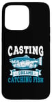 Coque pour iPhone 15 Pro Max Casting Dreams Attraper des poissons