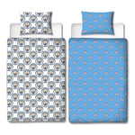 Manchester City FC Single Coverless Duvet Reversible Bedding Set Quilt 10.5 Tog