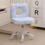 Chaise de Bureau pour Enfant Chaise Enfant à roulettes Chaise de Bureau Enfant Réglable en Hauteur Fauteuil Bureau Enfant, Fausse Fourrure, Bleu