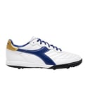 Diadora Men's Brasil 2 R Tfr Soccer Shoe, White Mazarine Blue Gold, 7 UK