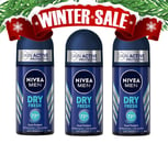 Nivea Men Dry Fresh Roll-On Deodorant Antibacterial 50ml 3-Pack