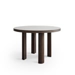 Friends & Founders - Quarter Table Round 120 White Laminate Smoked Oak - Spisebord - Ida Linea Hildebrand - Hvit - Tre