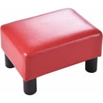 Tabouret Pouf Rectangulaire en Cuir pu Rempli de l' Éponge Épaisse, Repose-Pieds Multifonctionnel avec Siège Confortable Idéal pour