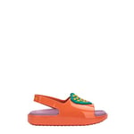 melissa Mini Cloud Slide + Fabula BB Sandales plates pour fille, orange, 25/25.5 EU