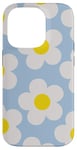 iPhone 14 Pro Light Blue Baby Blue Daisy Flower Aesthetic Daisies Floral Case