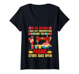 Womens Quilting Knitting Crochet Sewing Machine Fabric Crafting V-Neck T-Shirt