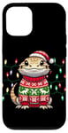 Coque pour iPhone 12/12 Pro Bearded Dragon Christmas Party Design Xmas lights