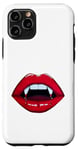 Coque pour iPhone 11 Pro Sexy Red Lips Pink Tongue Lick Kiss Me Rouge à lèvres brillant