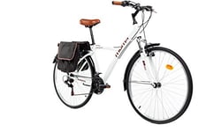 moma bikes Vélo Trekking, Hybrid 28", Aluminium, Shimano 18V, Suspension Avant