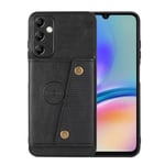 IMEIKONST Case for Samsung Galaxy A15 5G, PU Leather Magnetic Flip Credit Card Holder Wallet Design Kickstand Back Cover Slim Silicone Shockproof for Samsung A15 4G. Samsung A15 4G. Black XL