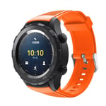 Huawei Watch 2 Kuvioitu Silikooni Vaihdettava Sport Kellon Ranneke - Oranssi