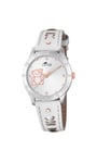 LOTUS Montre pour Enfants 18657/A Junior Collection Boîtier en Acier Inoxydable Gris Bracelet en Cuir Blanc