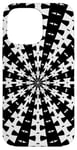 iPhone 14 Pro Max Starlight Beam With Dovetail Pattern White On Black Case