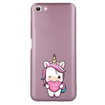 Coque rose pour Iphone 7 8 SE licorne coeur kawaii I love you