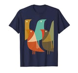 Bird Print Art Deco 60s Surf Beach Hippy Cool Retro T-Shirt