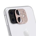 ICARER Bling Camera Lens Protector for iPhone 11/iPhone 12 Mini, Diamond Camera Lens Cover Sticker Protector for Apple iPhone 11/iPhone 12 Mini (Rose Gold)