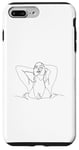 Coque pour iPhone 7 Plus/8 Plus sexy shirt sexy sweat à capuche lignes chaudes femme en eau dessin