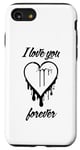 Coque pour iPhone SE (2020) / 7 / 8 I LOVE YOU FOREVER – Cœur graffiti