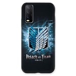 Coque pour Vivo Y20S Manga Attaque Titans Noir