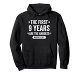 9 Year Wedding Anniversary Married Couples 9th Anniversary Pullover Hoodie