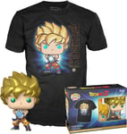 Figurine Pop&tee - Dragon Ball Z - Sangoku Super Saiyan Et Kamehameha - Taille M