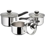 Judge Vista 3 Piece Draining Saucepan Set