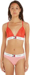 Tommy Jeans Women Triangle Cup Bra Unlined Stretch, Red (Hot Heat), 3XL