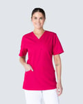 Smila Staccato Alva Fuchsia V-blus Dam Rosa. XXXL