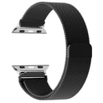 Milanese loop-rem för Apple Watch-band 44 mm 40 mm 45 mm 49 mm 41 mm 38 mm 42 mm 44 mm Armband iwatch Series 9 3 6 5 SE 7 8 Ultra 2 svart svart black 42mm 44mm 45mm 49mm