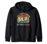 BAYLOR Like A Normal Person But Much Cooler Vintage Zip Hoodie