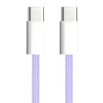 apm Cable USB C vers USB C PD, Charge Rapide 60W, Nylon Tressé Violet, Cordon USB Type C, Cable pour iPhone 16 Pro Max 15 Galaxy S24 Ultra S23 A55 A35 iPad Pro Air MacBook Steam Deck (1M), 600414