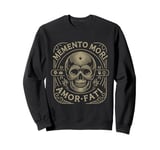 Stoic Philosophy Memento Mori Amor Fati Skull Stoicism Quote Sweatshirt