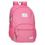 Pepe Jeans Luna Sac à Dos Scolaire Double Compartiment Rose 32x44x22 cms Polyester 30.98L