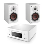 Denon Ceol RCD-N11 - Dali Spektor 2 Bookshelf Speakers - Grey / Walnut