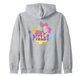 Disney Winnie The Pooh Piglet Pastel Flowers Zip Hoodie