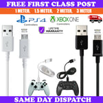 1m 2m 3m Long Micro Usb Charger Cable For Sony Ps4 / Xbox One Controllers Uk