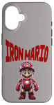 iPhone 16 Iron Mario Cartoon Design Case