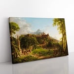 The Departure By Thomas Cole Classic Painting Canvas Wall Art Print Ready to Hang, Framed Picture for Living Room Bedroom Home Office Décor, 50x35 cm (20x14 Inch)