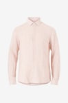 Calvin Klein - Linneskjorta Linen Stripe Slim Shirt - Beige